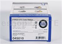 Fargo 045010 EZ YMCKOK Cartridge w/Cleaning Roller: Full-color ribbon,2 resin K panels,clear overlay - 200img