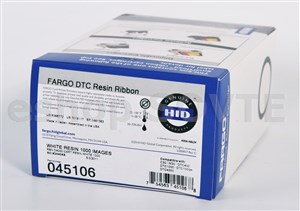 Fargo 045106 White Cartridge w/Cleaning Roller - 1000 images