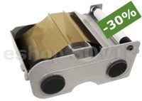 Fargo 044207 Gold Metallic Cartridge with Cleaning Roller - 500 images