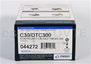 Fargo 044272 Ribbon YMCKO Half Panel StartCart with Cleaning Roller - 350img