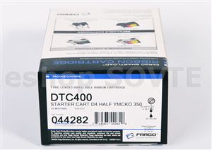 Fargo 044282 YMCKO Half Panel StartCart w/Cleaning Roller - 350img