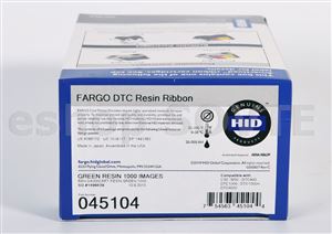 Fargo 045104 Green Ribbon Cartridge w/Cleaning Roller - 1000 images