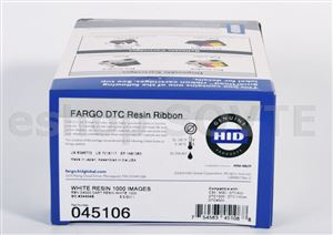 Fargo 045106 White Cartridge w/Cleaning Roller - 1000 images