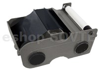 Fargo 045111 KO Cartridge w/Cleaning Roller: Premium black (K) and clear overlay panel - 500 images