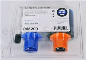 Fargo 045200 ECO YMCKO: Full-color ribbon with resin black and clear overlay panel - 500 images