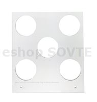Manual Tray 12 cm square, 35 mm, 5 circles (Macaron)