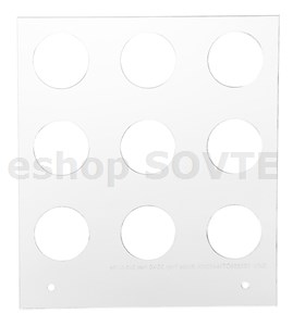 Manual Tray 12 cm square, 25/40 mm, 3 x 3 circles