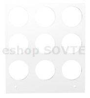 Manual Tray 12 cm square, 30/40 mm, 3 x 3 circles