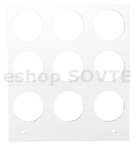 Manual Tray 12 cm square, 30/40 mm, 3 x 3 circles