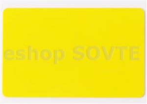 Card CR-80 yellow, 0,75mm