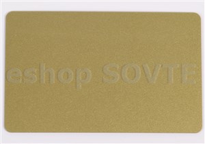 Card CR-80 metallic gold, HiCo mag. strip, 0,75mm