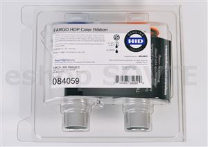Fargo 084059 YMCKIKI: Full-color ribbon with two resin blacK a Inhibitor panels, 400 prints YMCKI and KI  